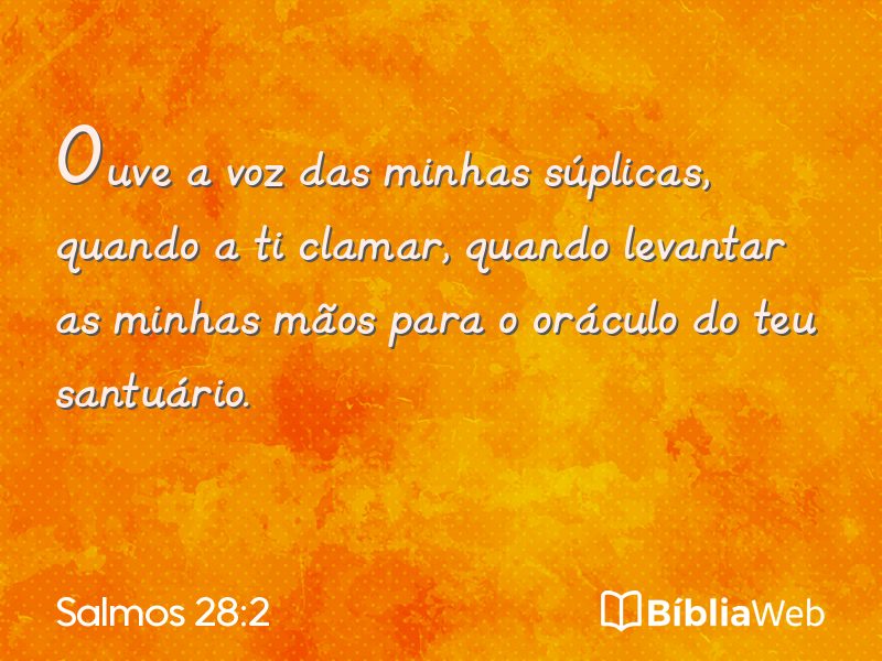 Salmos 28:2 em imagem para compartilhar