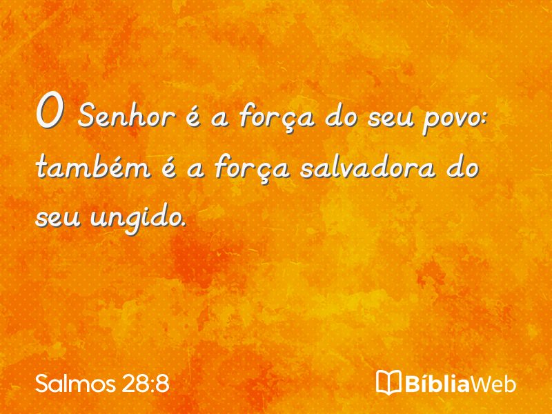 Salmos 28:8 em imagem para compartilhar