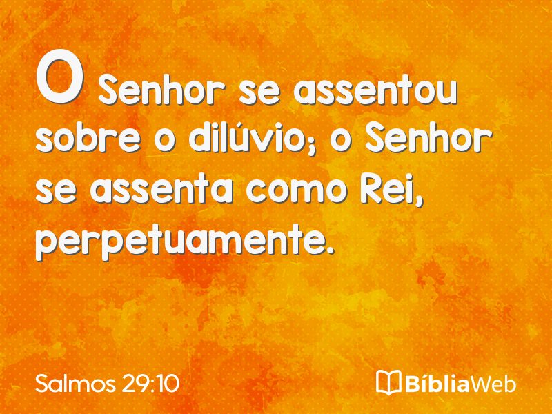 Salmos 29:10 em imagem para compartilhar