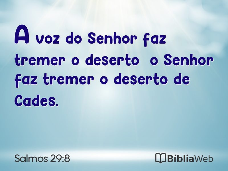 Salmos 29:8 em imagem para compartilhar