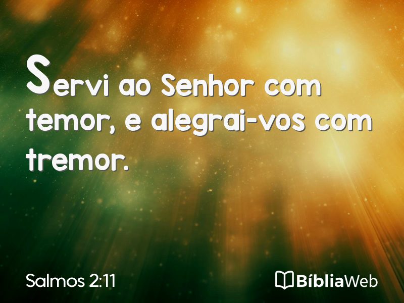 Salmos 2:11 em imagem para compartilhar