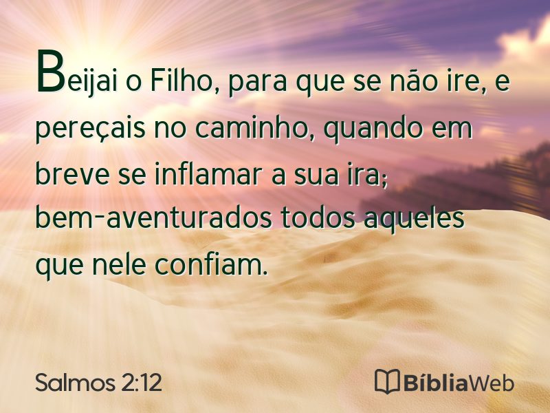 Salmos 2:12 em imagem para compartilhar