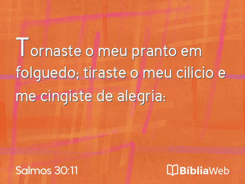 Salmos 30:11 em imagem para compartilhar