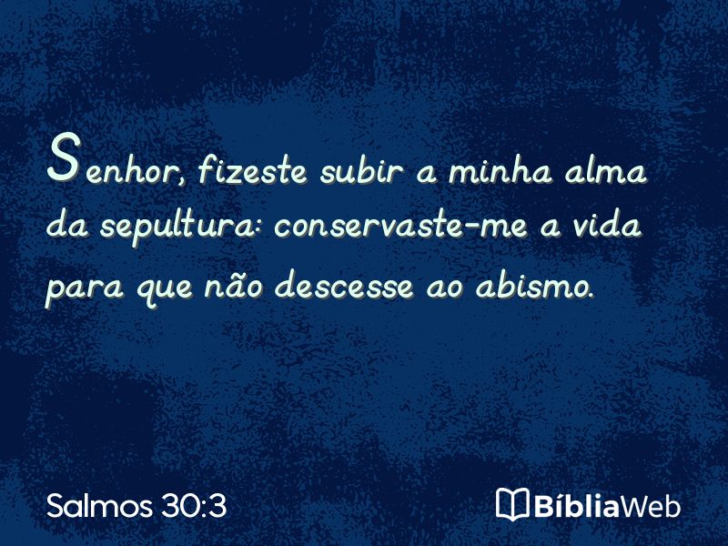 Salmos 30:3 em imagem para compartilhar