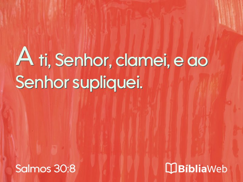 Salmos 30:8 em imagem para compartilhar