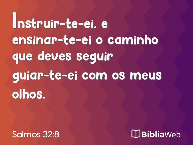 Salmos 32:8 em imagem para compartilhar