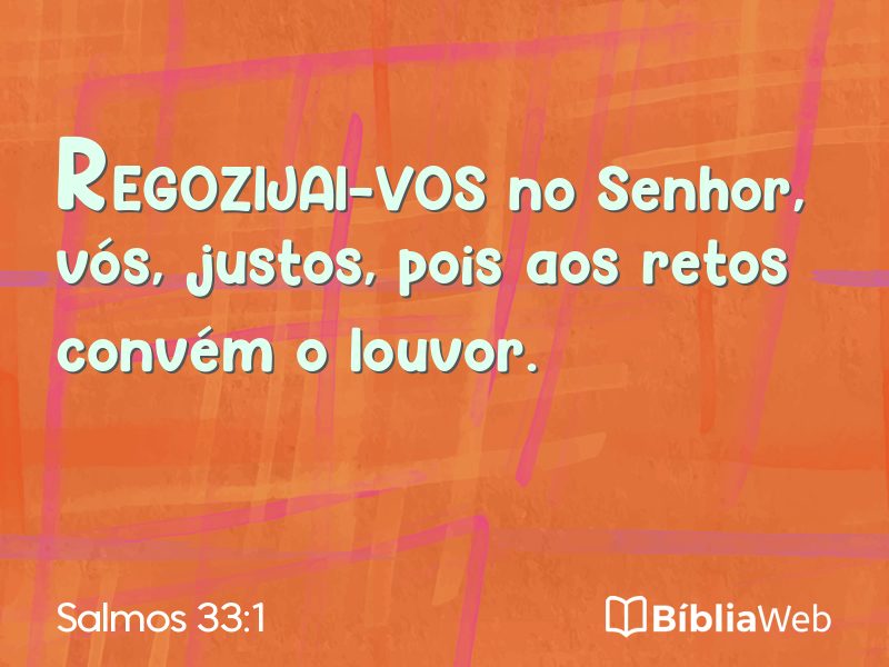 Salmos 33:1 em imagem para compartilhar