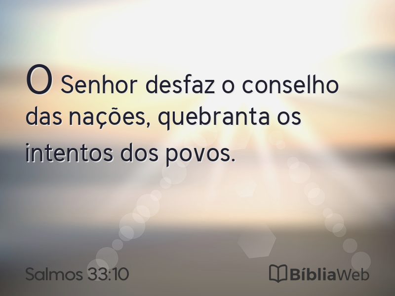 Salmos 33:10 em imagem para compartilhar