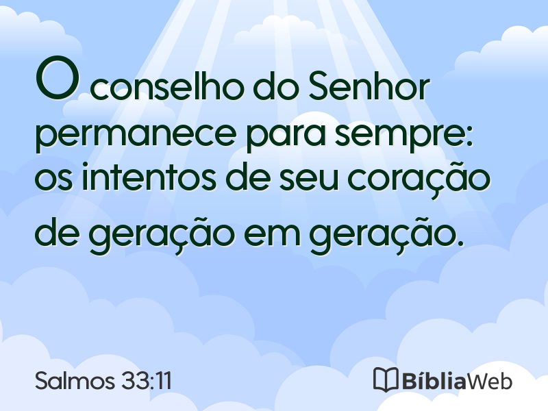 Salmos 33:11 em imagem para compartilhar
