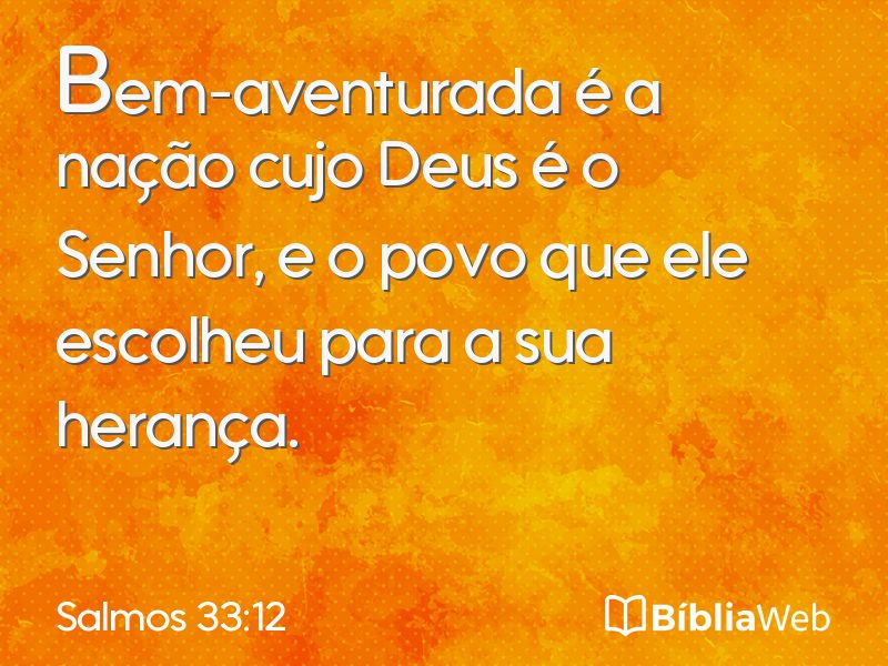 Salmos 33:12 em imagem para compartilhar