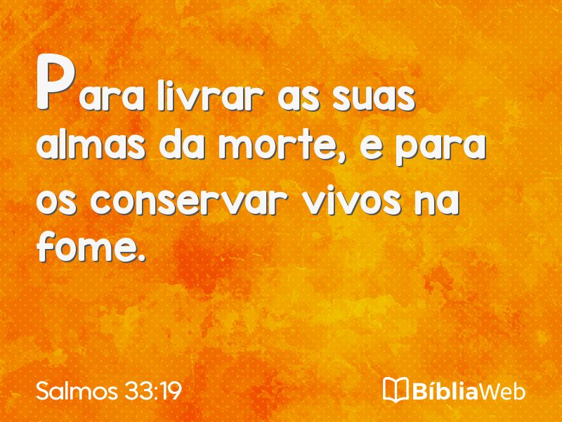 Salmos 33:19 em imagem para compartilhar