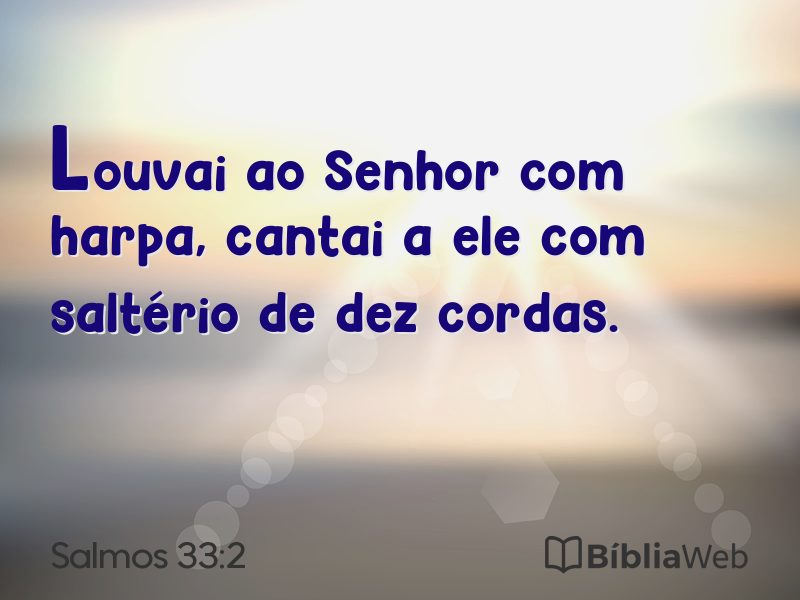 Salmos 33:2 em imagem para compartilhar