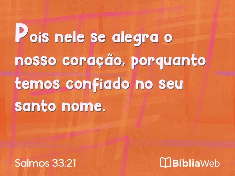 Salmos 33:21 em imagem para compartilhar