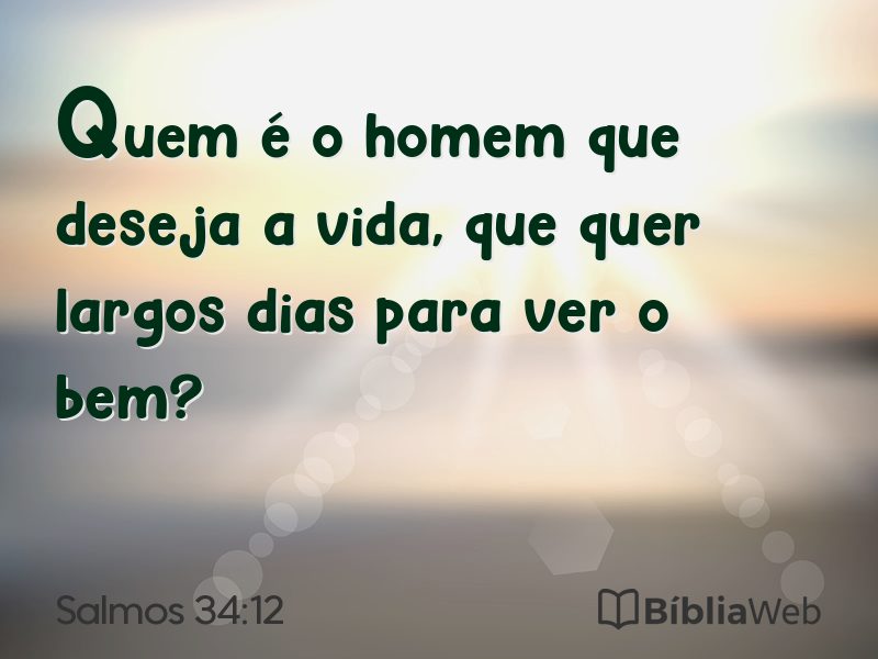 Salmos 34:12 em imagem para compartilhar