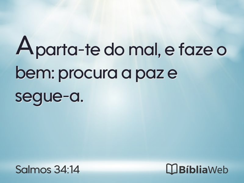 Salmos 34:14 em imagem para compartilhar