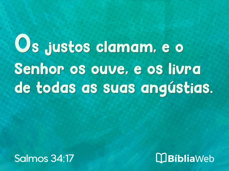 Salmos 34:17 em imagem para compartilhar