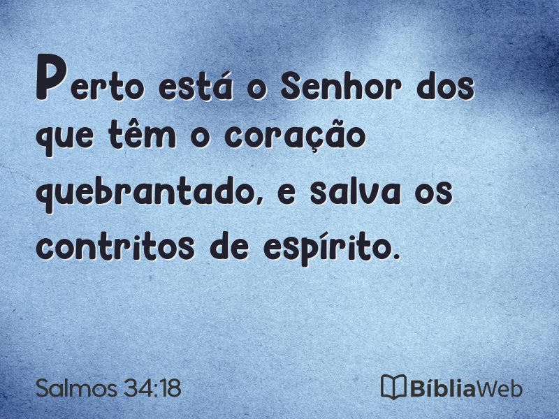 Salmos 34:18 em imagem para compartilhar