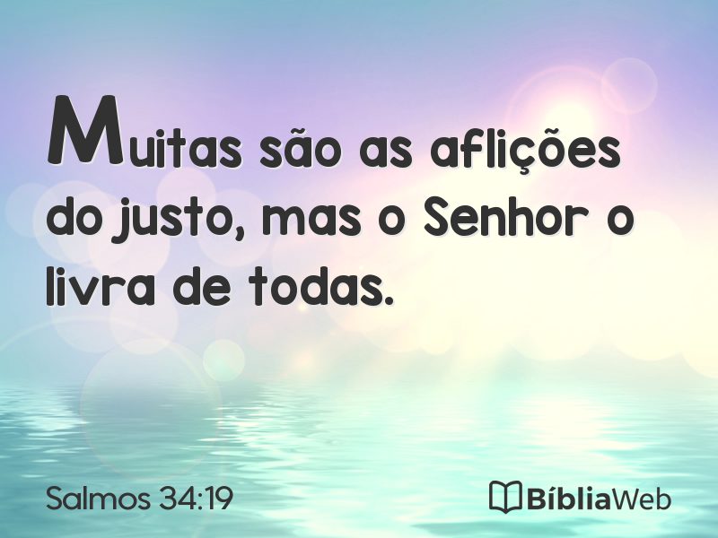 Salmos 34:19 em imagem para compartilhar