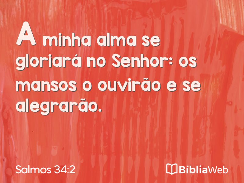 Salmos 34:2 em imagem para compartilhar