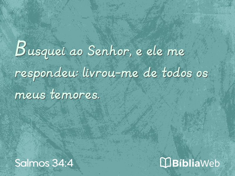 Salmos 34:4 em imagem para compartilhar