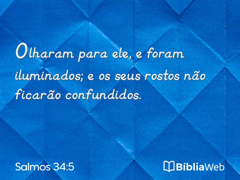 Salmos 34:5 em imagem para compartilhar