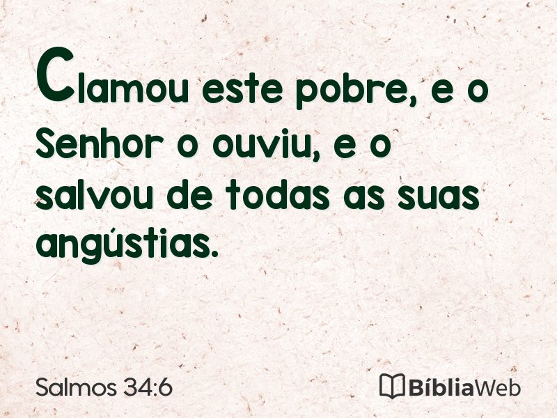 Salmos 34:6 em imagem para compartilhar