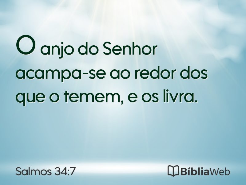Salmos 34:7 em imagem para compartilhar