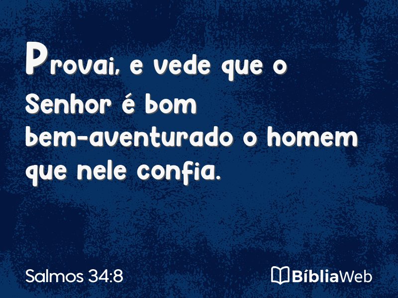 Salmos 34:8 em imagem para compartilhar