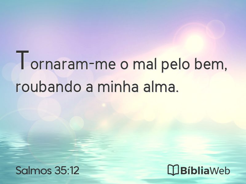 Salmos 35:12 em imagem para compartilhar