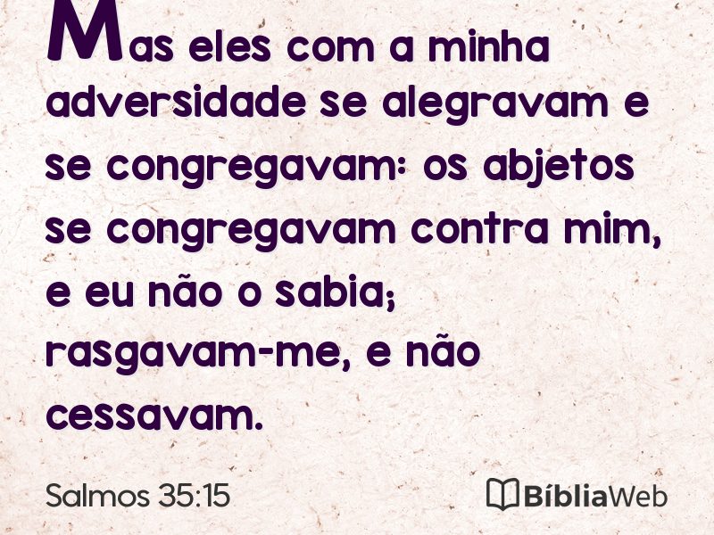 Salmos 35:15 em imagem para compartilhar