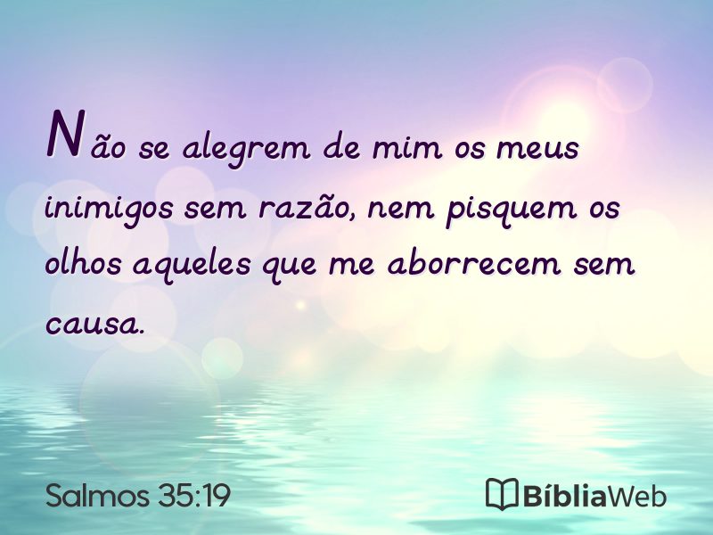 Salmos 35:19 em imagem para compartilhar