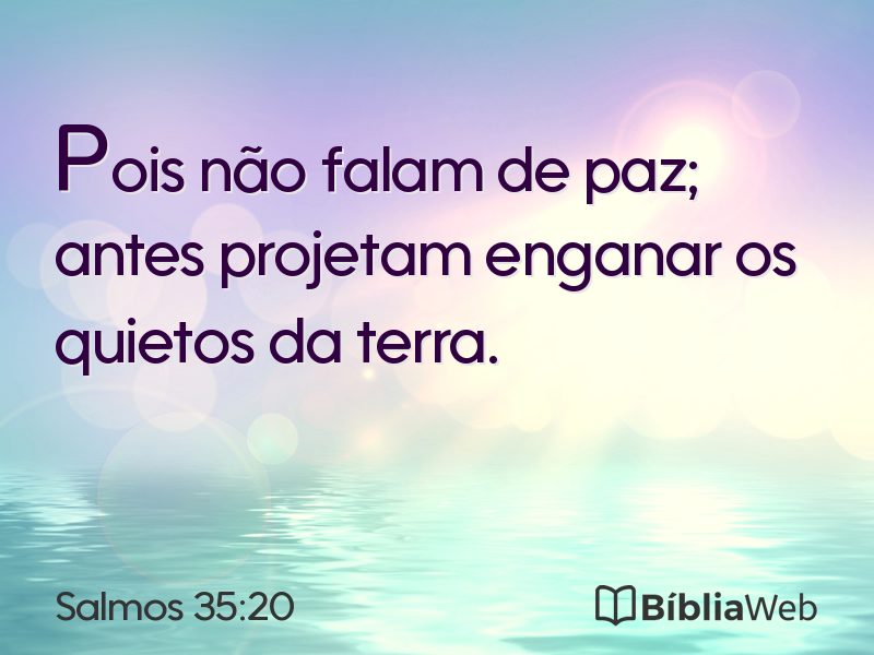 Salmos 35:20 em imagem para compartilhar