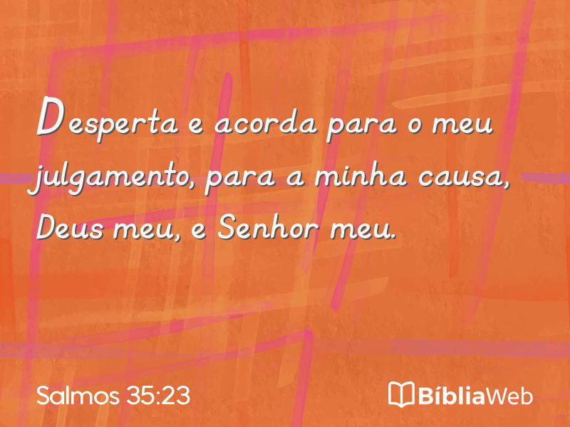 Salmos 35:23 em imagem para compartilhar