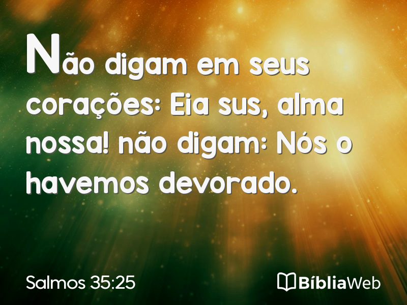 Salmos 35:25 em imagem para compartilhar