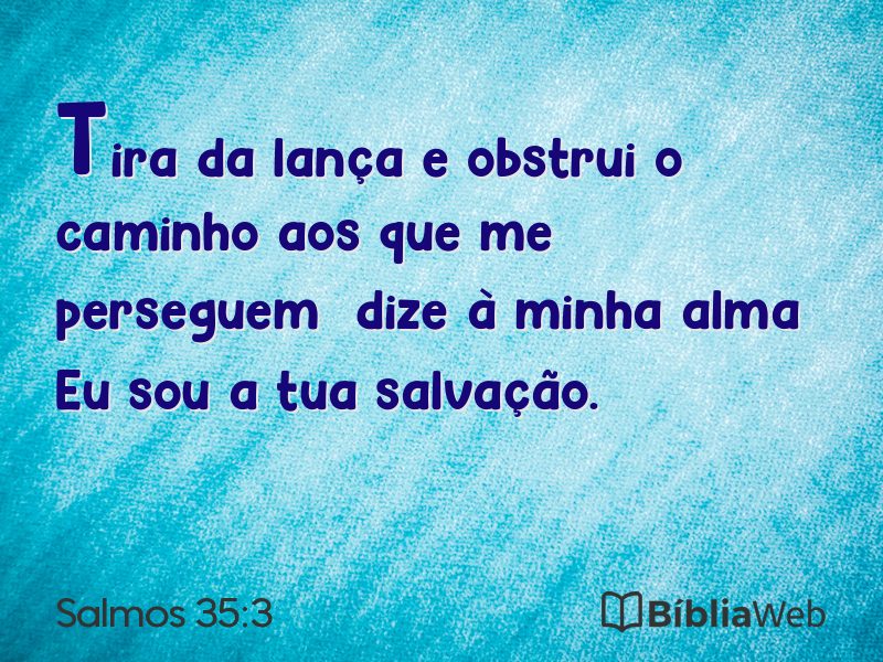 Salmos 35:3 em imagem para compartilhar