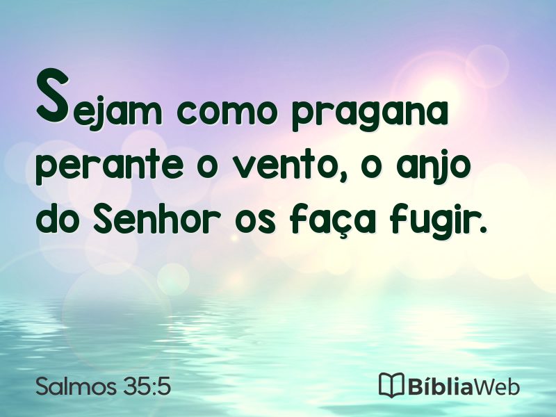 Salmos 35:5 em imagem para compartilhar