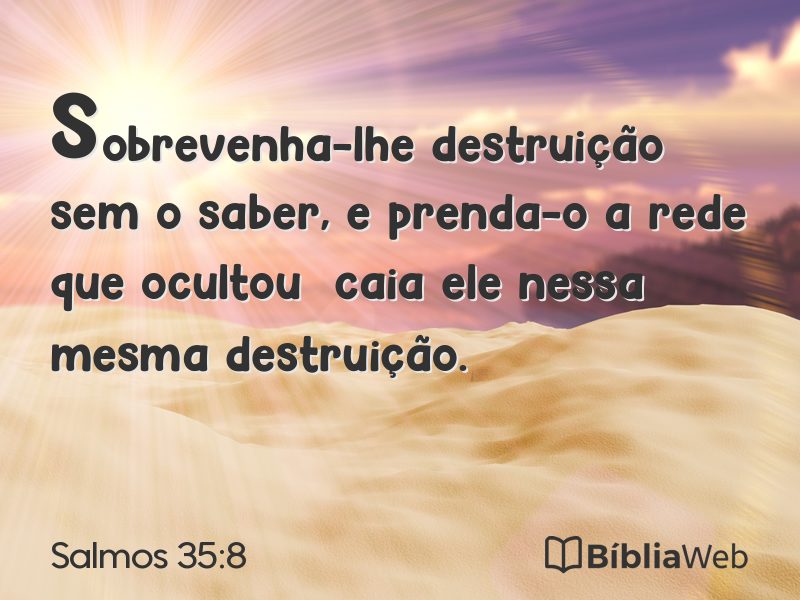 Salmos 35:8 em imagem para compartilhar