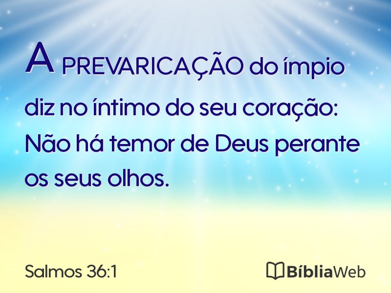 Salmos 36:1 em imagem para compartilhar