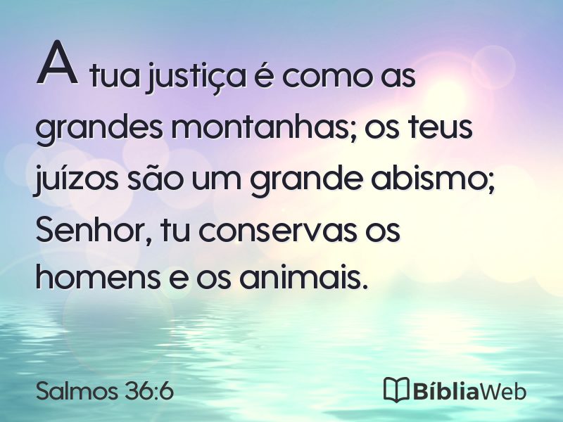 Salmos 36:6 em imagem para compartilhar