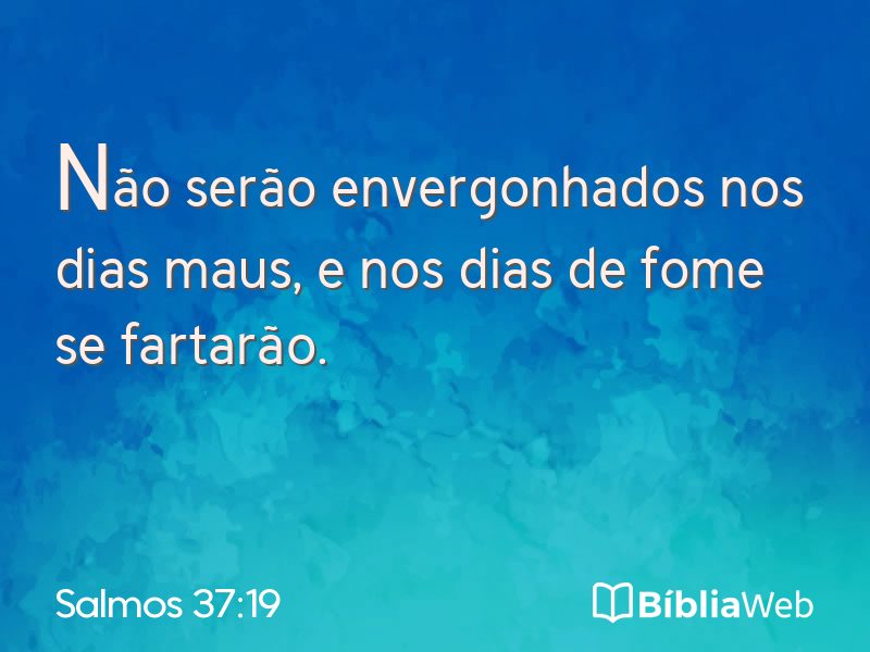 Salmos 37:19 em imagem para compartilhar