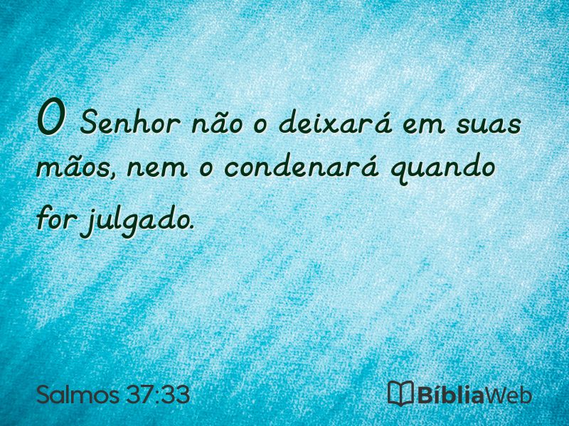 Salmos 37:33 em imagem para compartilhar