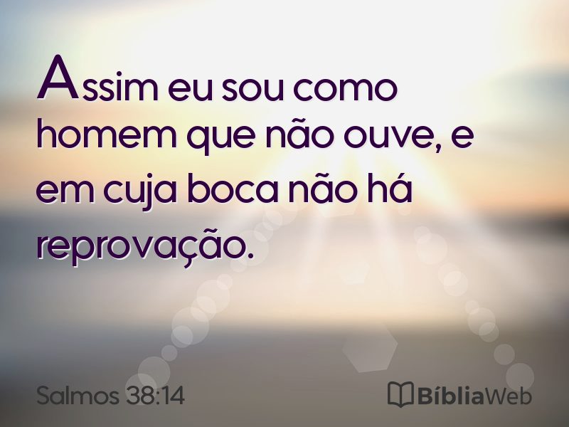 Salmos 38:14 em imagem para compartilhar