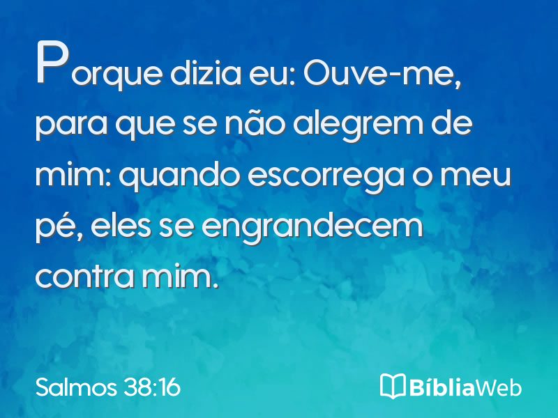 Salmos 38:16 em imagem para compartilhar