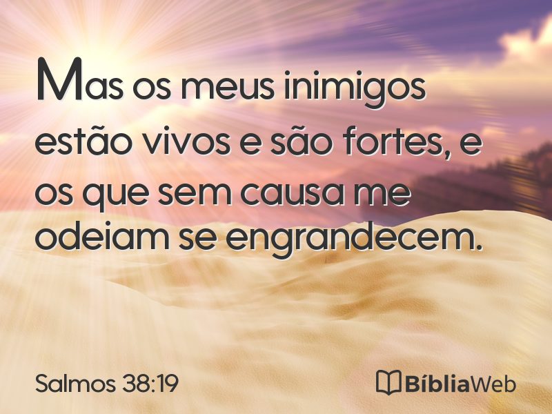 Salmos 38:19 em imagem para compartilhar