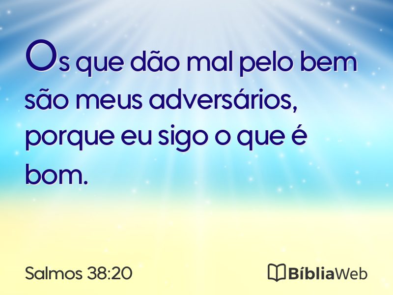 Salmos 38:20 em imagem para compartilhar