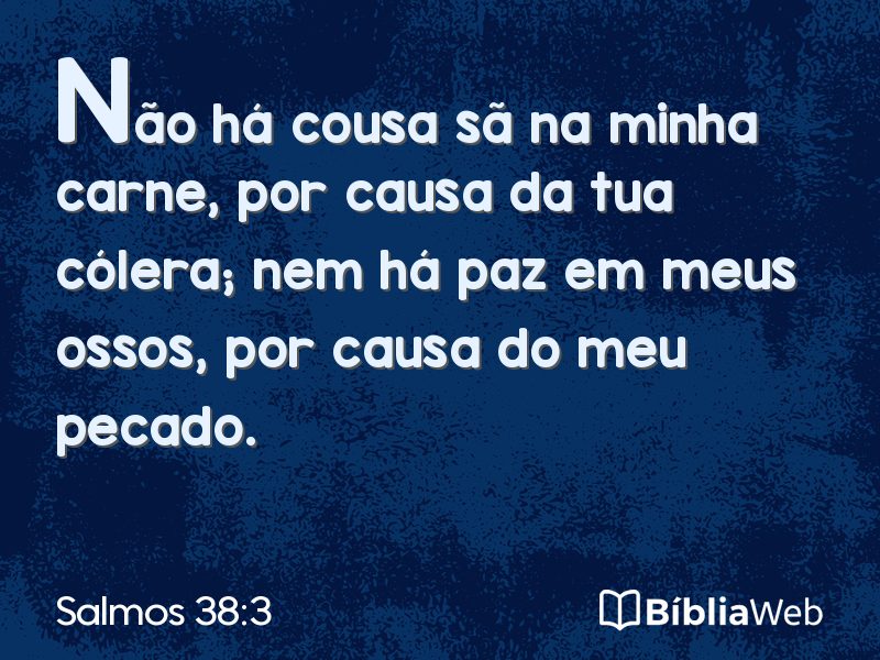 Salmos 38:3 em imagem para compartilhar