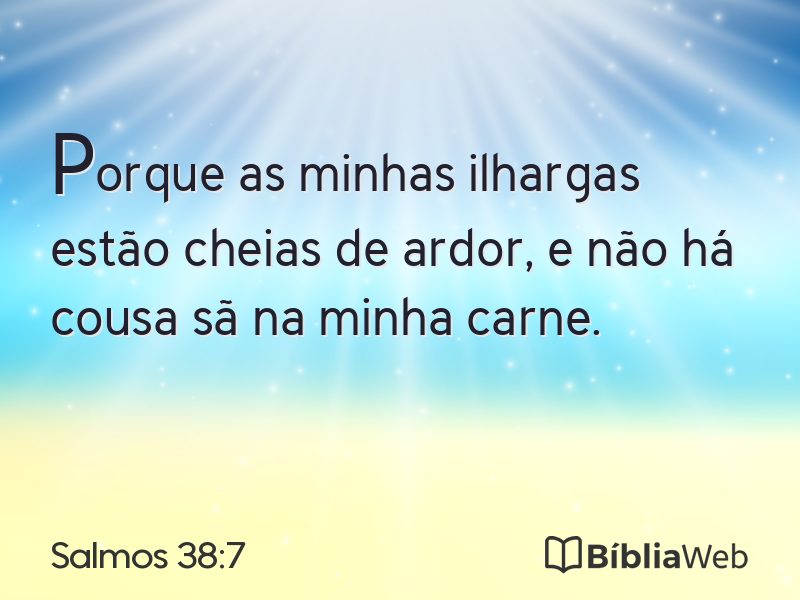 Salmos 38:7 em imagem para compartilhar