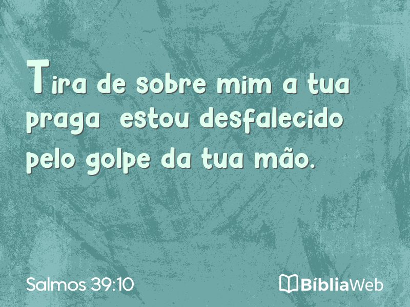Salmos 39:10 em imagem para compartilhar