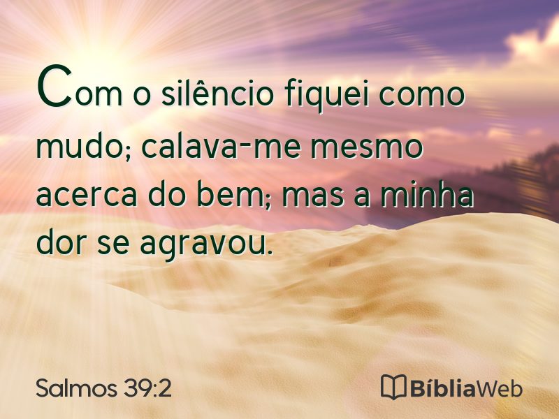 Salmos 39:2 em imagem para compartilhar