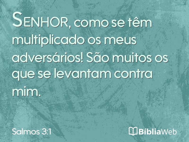 Salmos 3:1 em imagem para compartilhar